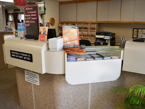 San Ramon Auto Accident Injury Clinic's front desk